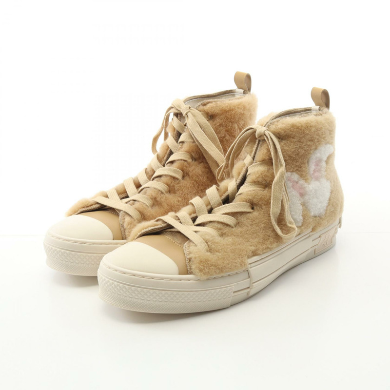 Dior DIOR × ERL B23 米色毛絨運動鞋,二手男款-0