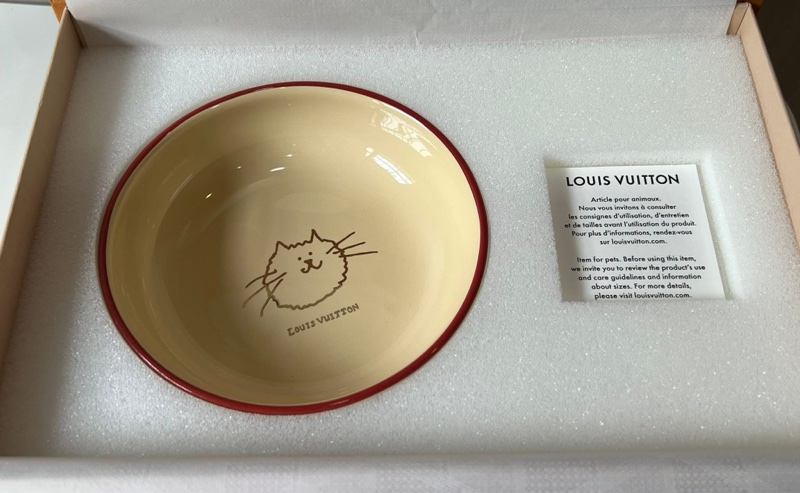 LV 聯名貓咪食物碗-0