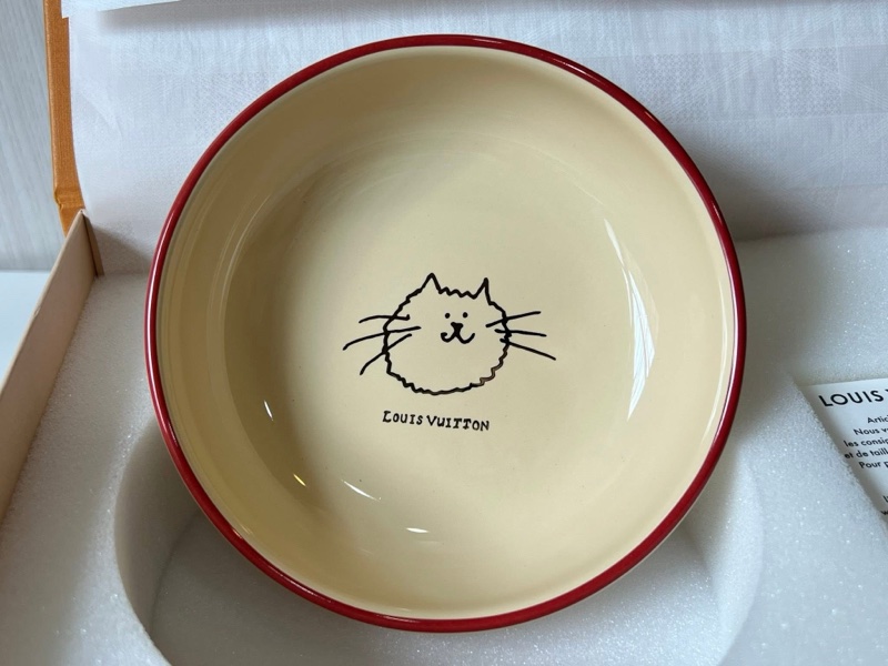 LV 聯名貓咪食物碗-2