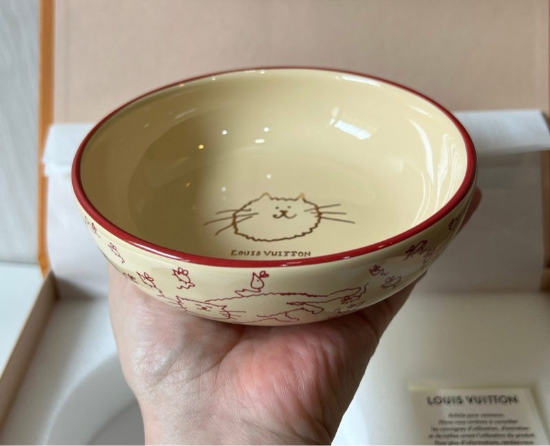 LV 聯名貓咪食物碗-4