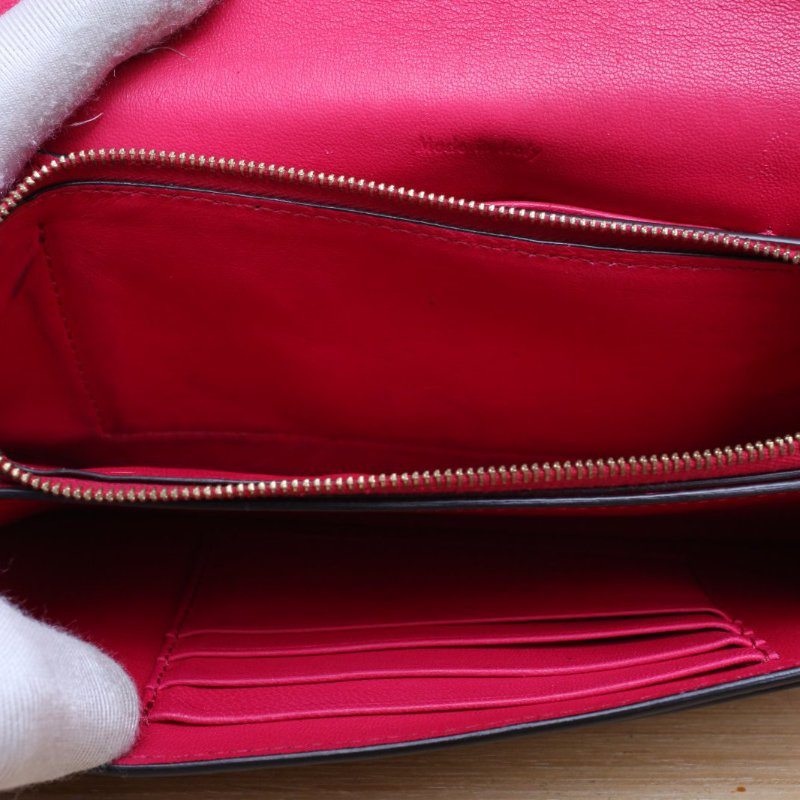 CELINE 拼色牛皮手拿包長款錢包兩用肩背包-2