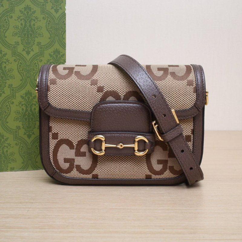 GUCCI Horsebit馬銜扣1955馬鞍包Mini20.5老花大雙G可拆卸雙肩帶老花牛皮/帆布金扣肩背包-0