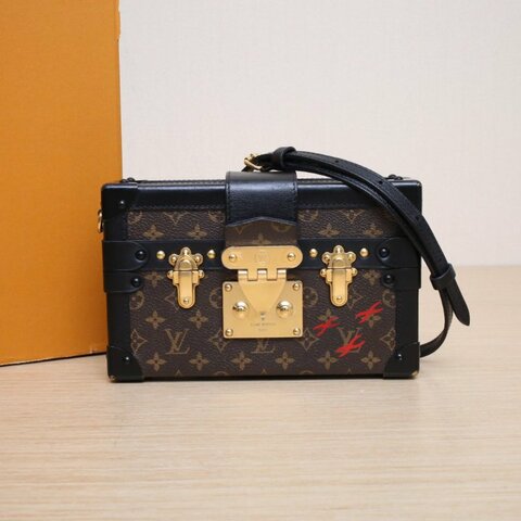 LOUIS VUITTON PETITEMALLE月光寶盒18.5老花PVC金扣2014肩背包