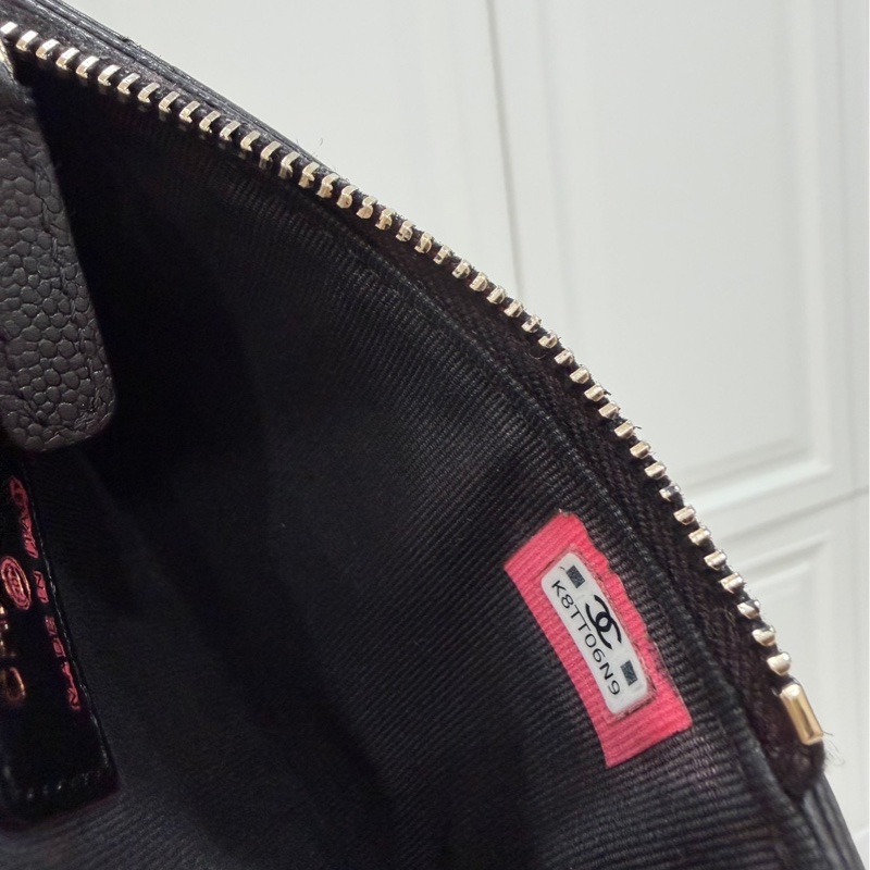 CHANEL 香奈兒 金釦 錢包 零錢包 卡夾 皮夾 短夾 名片夾 信用卡卡夾 卡包-12