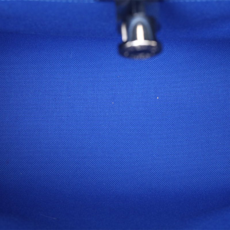 HERMES Herbag31I7琉璃藍拼73寶石藍帆布/Hunter牛皮Z刻銀扣肩背包-4