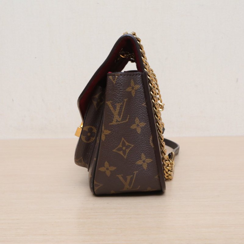 LOUIS VUITTON PASSY鏈條郵差包老花PVC晶片肩背包-4