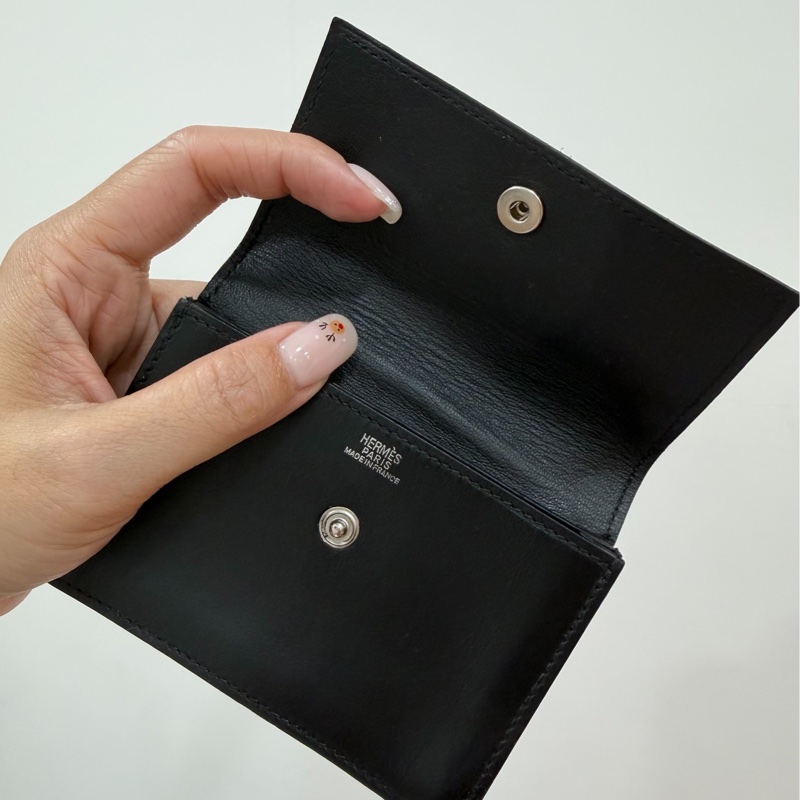 HERMES 愛馬仕 銀釦 錢包 零錢包 卡夾 皮夾 短夾 名片夾 信用卡卡夾 卡包-2
