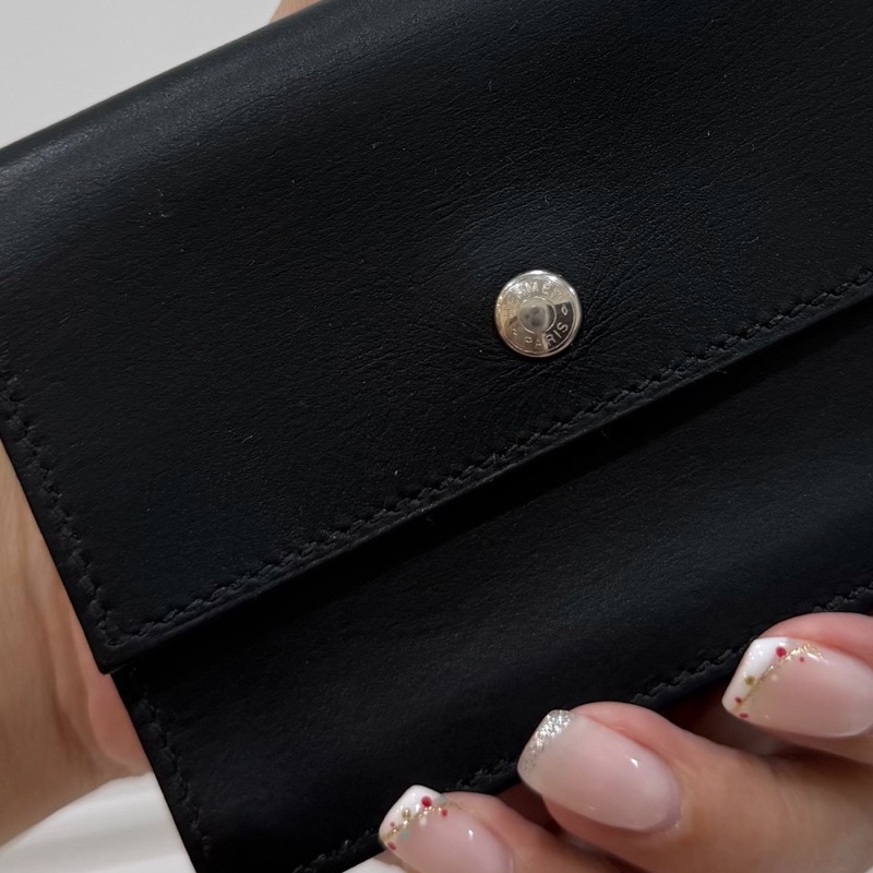 HERMES 愛馬仕 銀釦 錢包 零錢包 卡夾 皮夾 短夾 名片夾 信用卡卡夾 卡包-17