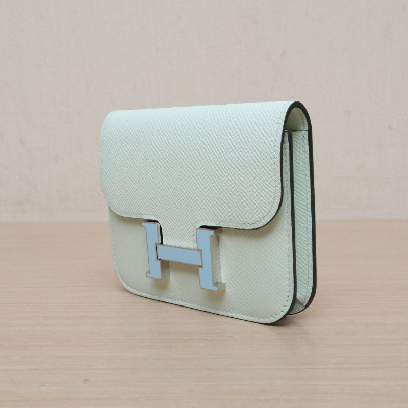 HERMES Constance康康Slim0S氣泡綠Epsom皮W刻銀扣肩背包-2