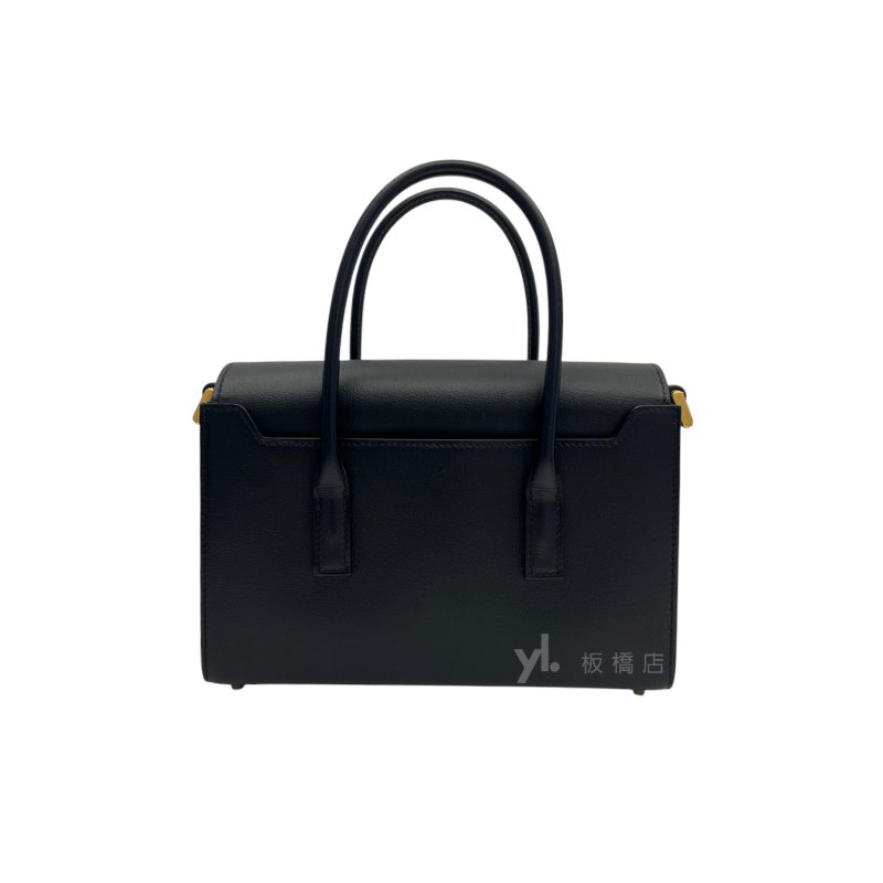 Hermes New Drag 22 Allegretto黑89小牛皮金扣手提肩背包-4