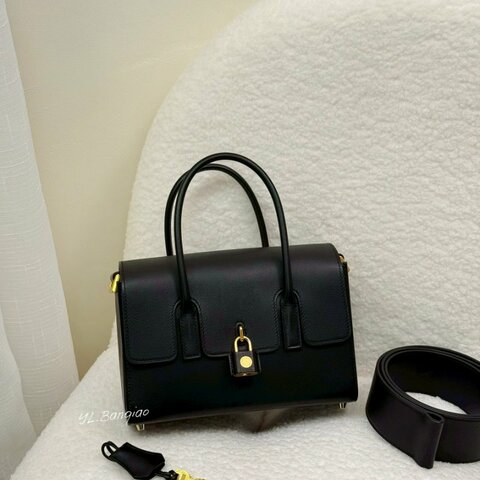 Hermes New Drag 22 Allegretto黑89小牛皮金扣手提肩背包