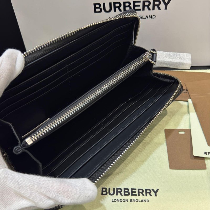 💎Han's house精品服飾💎Burberry 格紋 拉鍊 長夾 皮夾-3