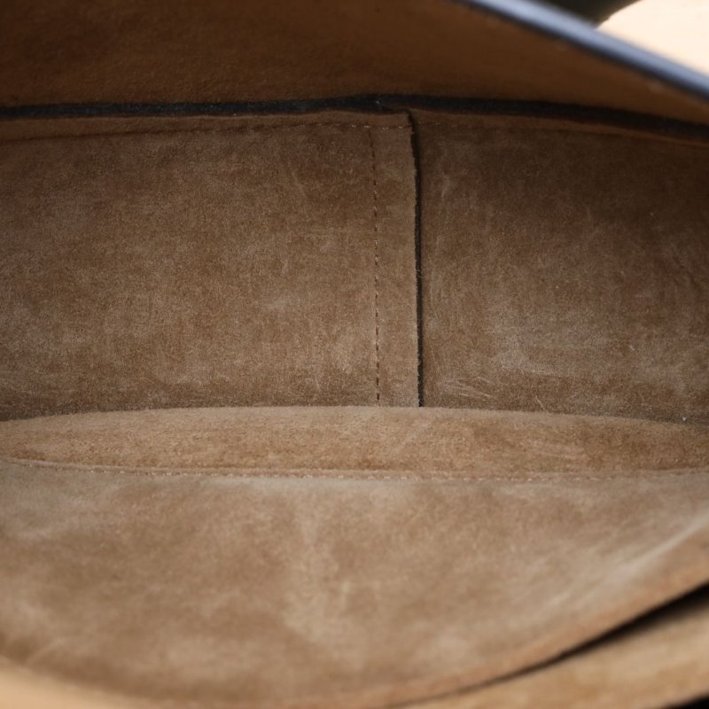 LOEWE Gate馬鞍斜跨包小號綠色牛皮寬肩帶肩背包-3