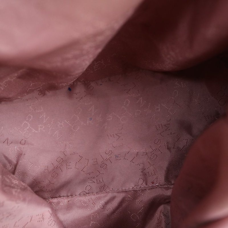 Stella McCartney 灰色銀扣雙肩包科技布肩背包-2