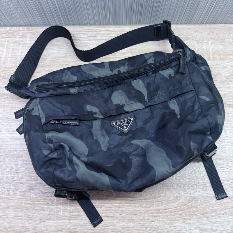Prada 2VH991 稀有限量絕版迷彩郵差斜背包-0