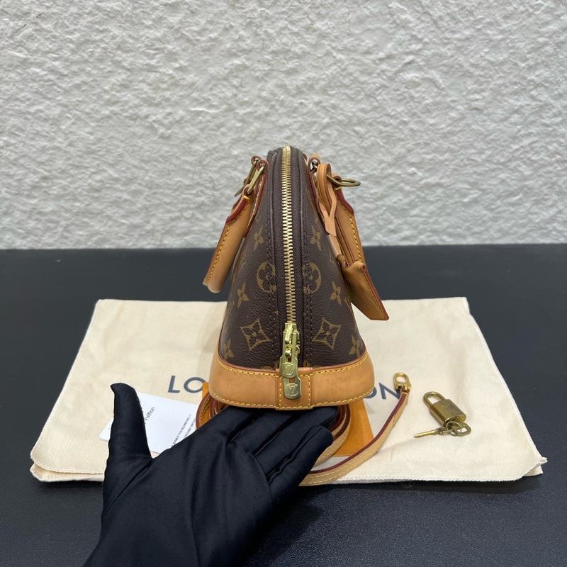 98新LV路易威登Alma bb經典老花新款貝殼包手提斜挎包 經典百搭-2