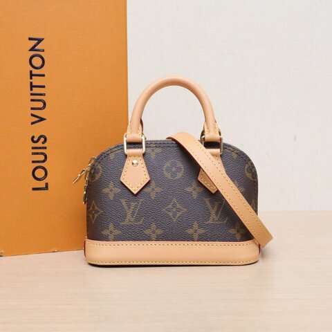 LOUIS VUITTON 老花PVC晶片ALMA貝殼包NANO18肩背包