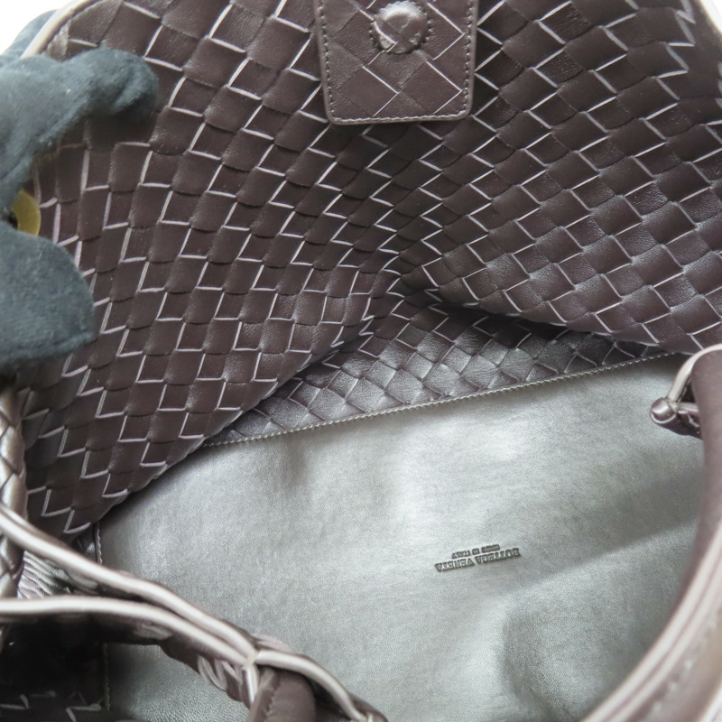 棕色 羊皮編織 Large Andiamo 肩背包【BOTTEGA VENETA BV 寶緹嘉】-4