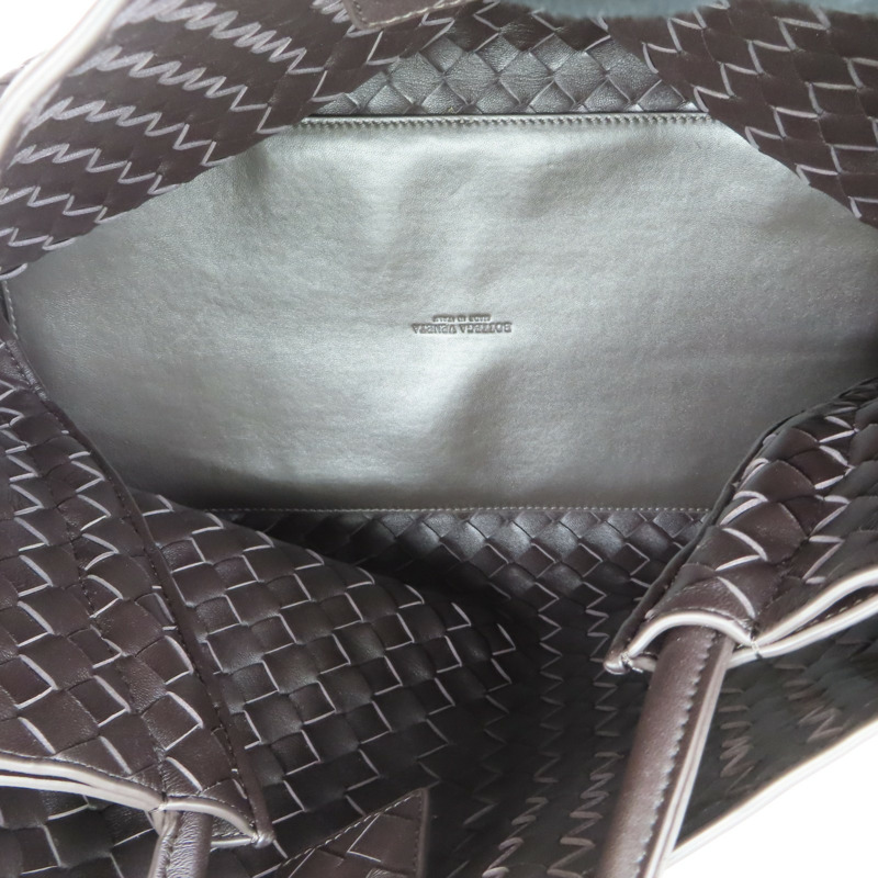 棕色 羊皮編織 Large Andiamo 肩背包【BOTTEGA VENETA BV 寶緹嘉】-5