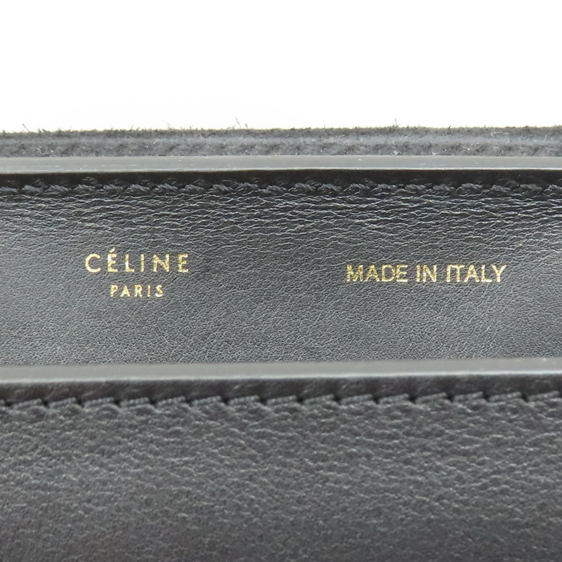 黑色 白色 牛皮 Trapeze 手提包 無背帶【CELINE 賽琳】-6