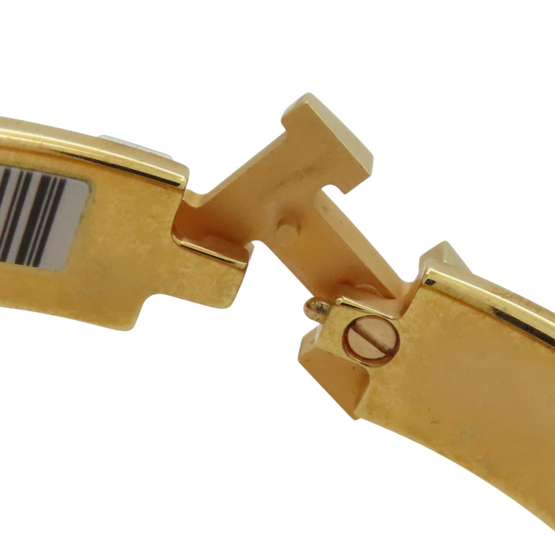 白色琺瑯 金色鍍金 Clic H 手環【HERMES 愛馬仕】-5