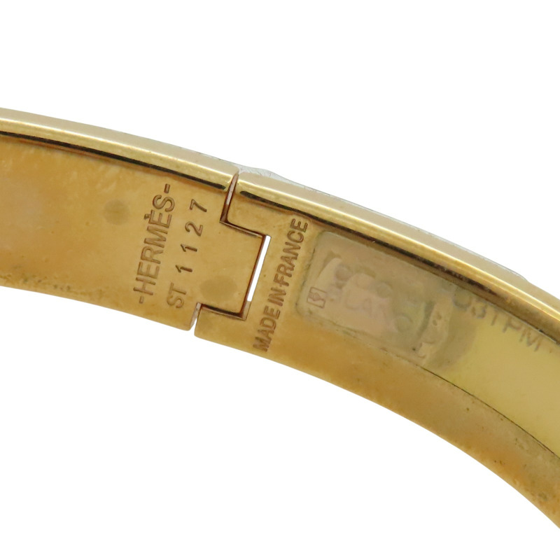白色琺瑯 金色鍍金 Clic H 手環【HERMES 愛馬仕】-6