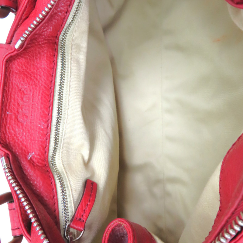 紅色 牛皮 Paddington 鎖頭包 手提包【Chloe 克羅伊】-4