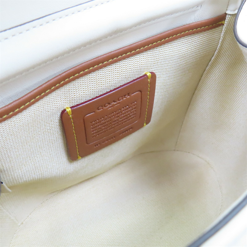 米色 羊皮 菱格紋 TABBY 後背包【COACH 蔻馳】 #CU076-4