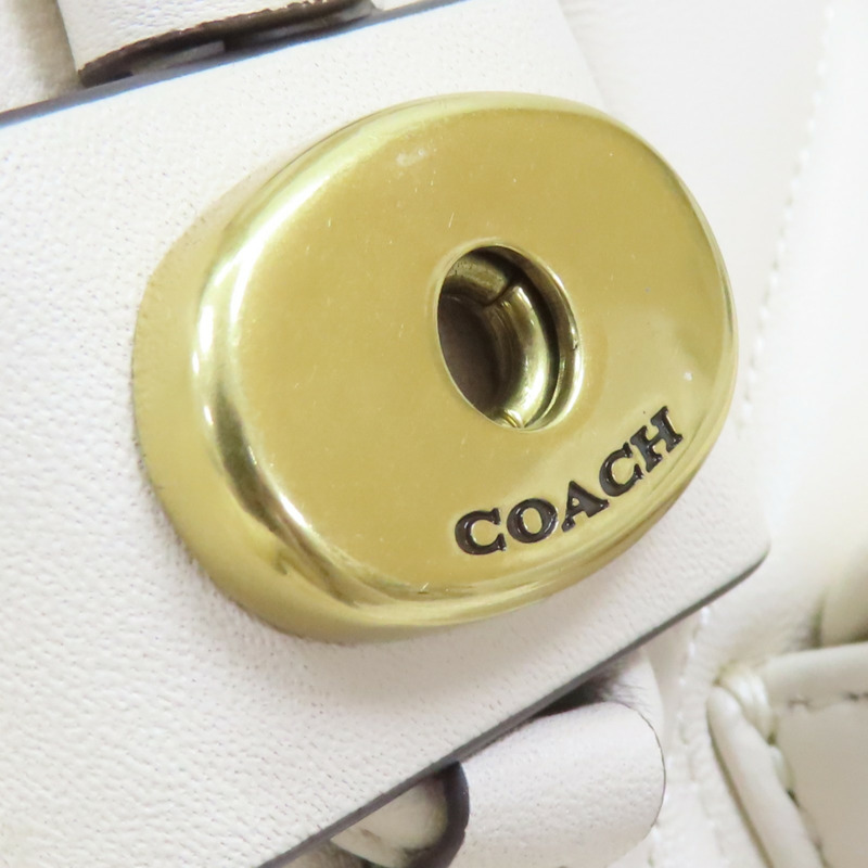 米色 羊皮 菱格紋 TABBY 後背包【COACH 蔻馳】 #CU076-7