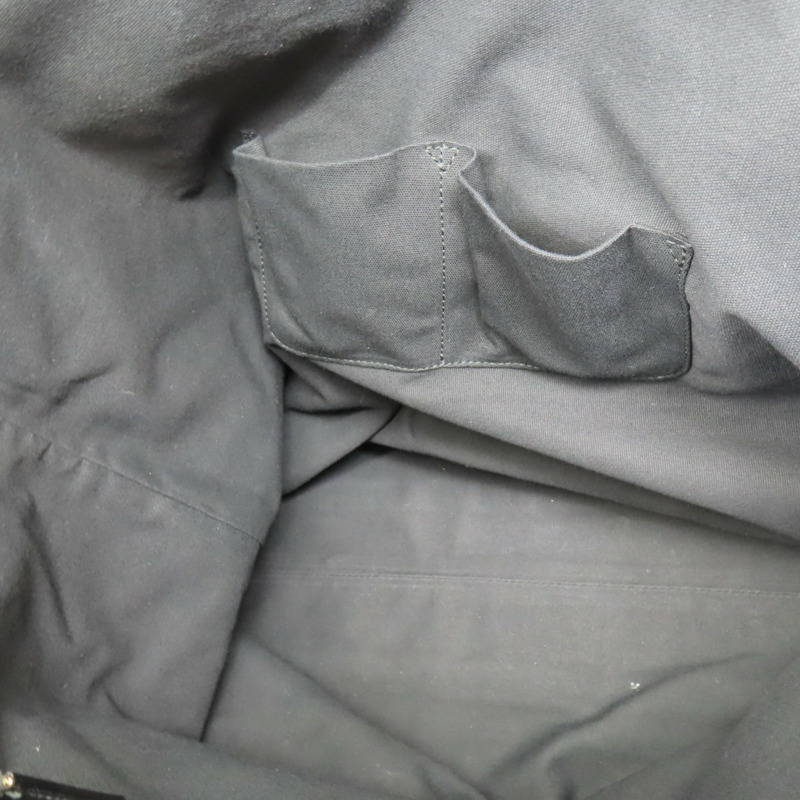 黑色 皮革 帆布 托特包 肩背包【SAINT LAURENT YSL 聖羅蘭】-5