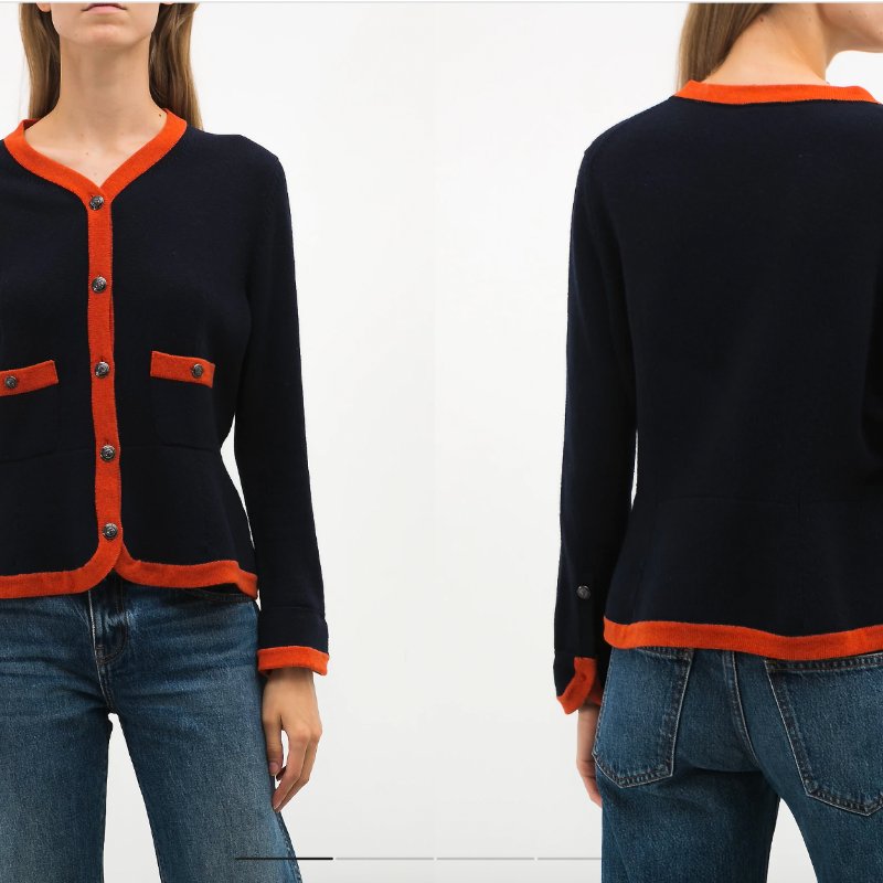 Chanel 18 漢堡系列兩口袋開襟衫-1