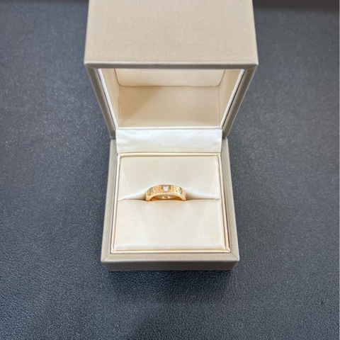 Bvlgari寶格麗B.ZERO1系列18K玫瑰金戒指  單鉆48碼