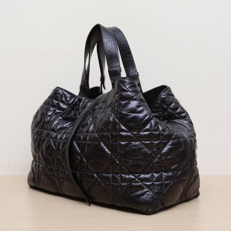 DIOR Toujours手提單肩包大號37黑色牛皮黑扣2024肩背包-4