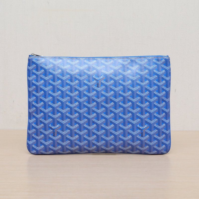 GOYARD 藍色PVCLOGO手拿包肩背包-0