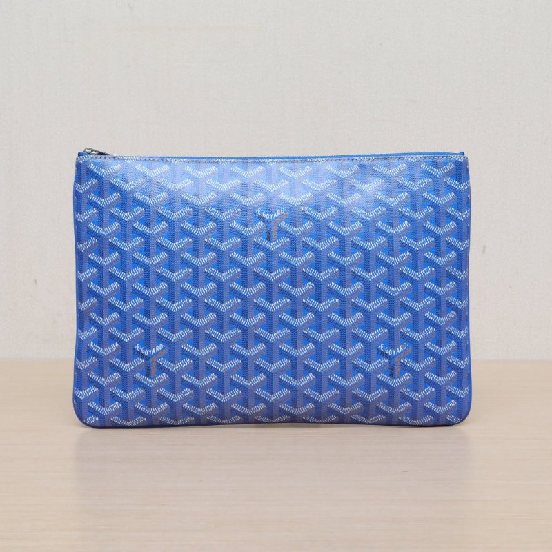 GOYARD 藍色PVCLOGO手拿包肩背包-1