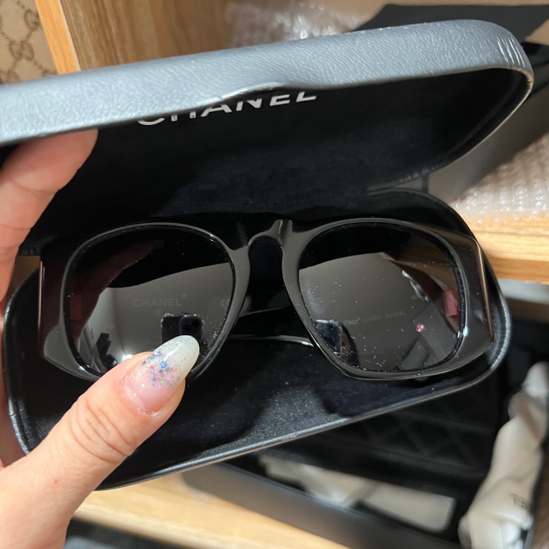 Chanel香奈兒太陽眼鏡(24k大logo)-6