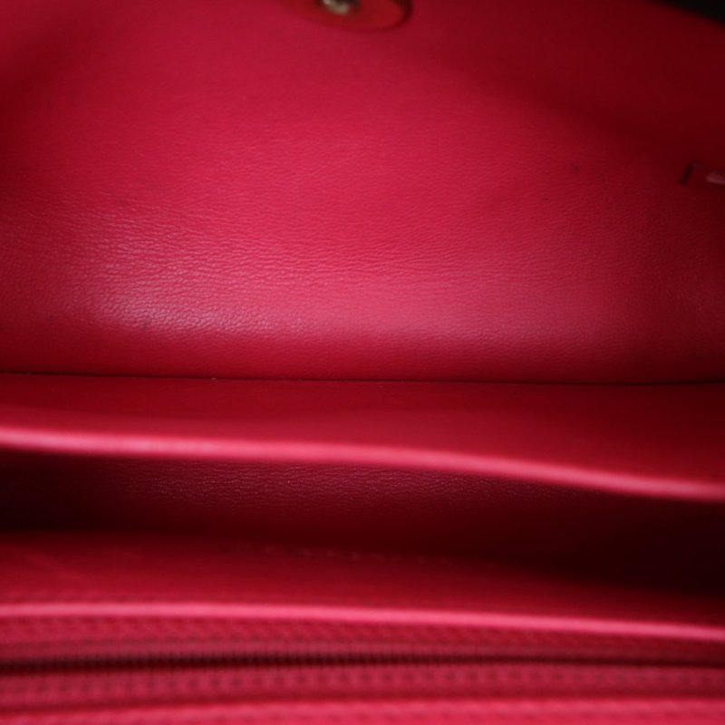 CHANEL 21S口蓋包20黑色羊皮31開金扣菱格紋金屬皮穿手柄肩背包-3