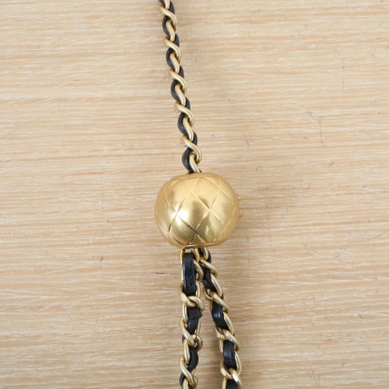 CHANEL CF口蓋包方胖子17黑色羊皮晶片開金扣金球調節扣肩帶肩背包-2