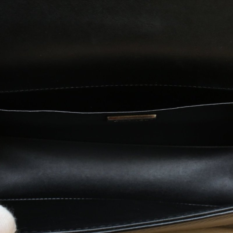 CHANEL Leboy中號25黑色蛇皮20開銀扣肩背包-3