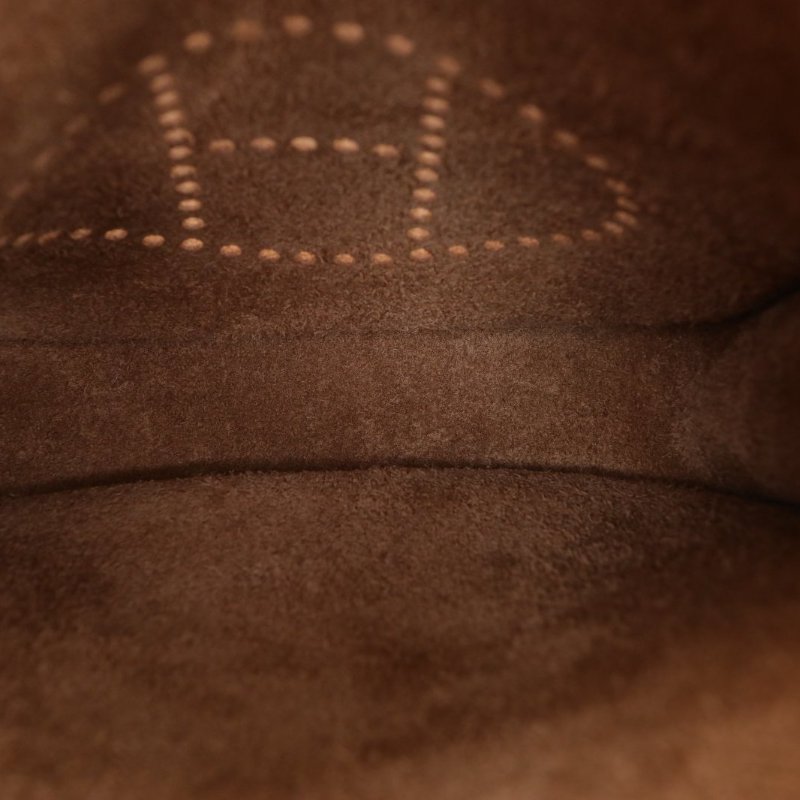 HERMES EvelyneMINI1637金棕色TC皮B刻銀扣肩背包-2