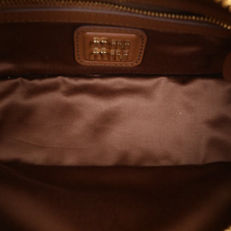 MIU MIU Arcadie小號22焦糖色牛皮肩背包-3