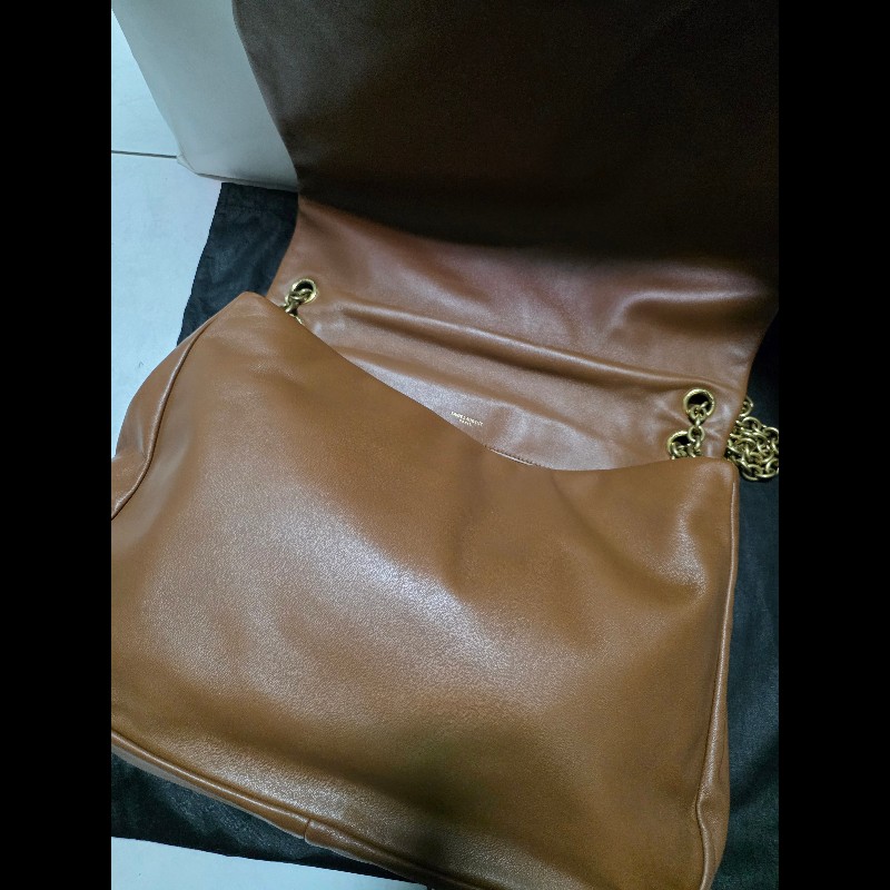 Saint Laurent Jamie 4.3 小羊皮棕色鏈帶包-2