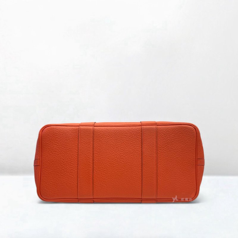 Hermes包包 Garden Party36橘色Togo皮手提包-4