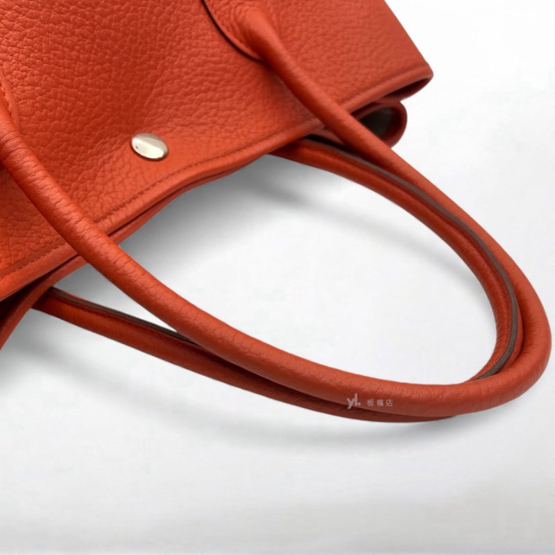 Hermes包包 Garden Party36橘色Togo皮手提包-6