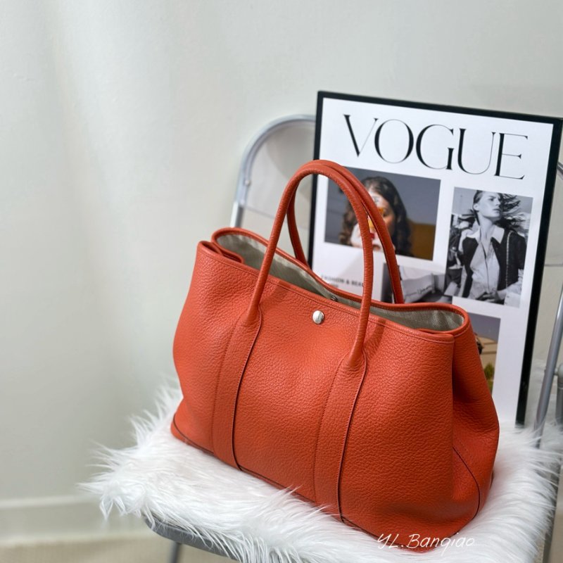 Hermes Garden Party36橘色Togo皮手提包-0