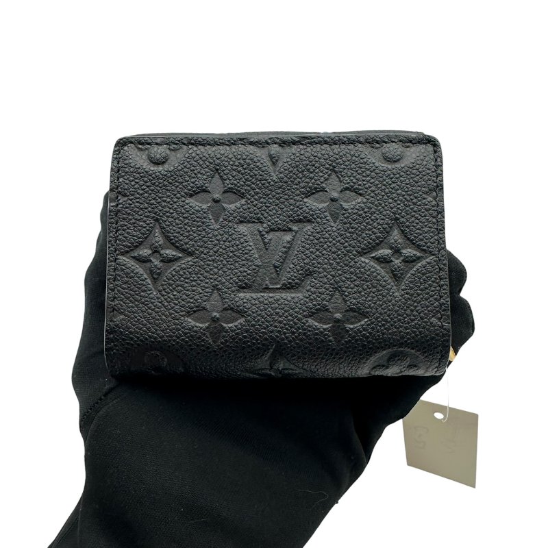 【美收精品】LV 黑色壓花牛皮壓釦短夾 C-21【隔月月中將轉賣至日本 上架期限30天】-1