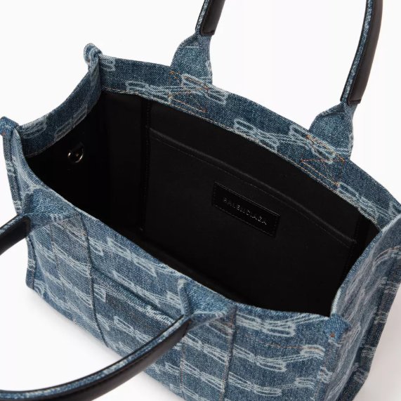 Balenciaga BB Monogram Denim Tote Bag 巴黎世家牛仔手提包 肩背包-1