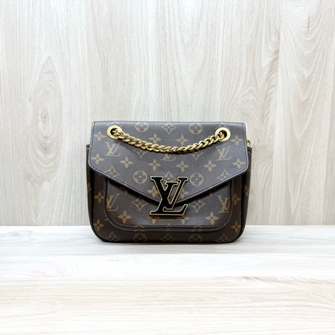 LV原花大logo Passy磁吸釦肩側背包M45592