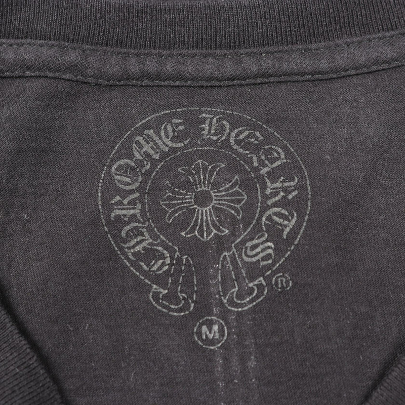 鉻心 CH 馬蹄鐵多色印花T卹,純棉,黑色,二手男款-2