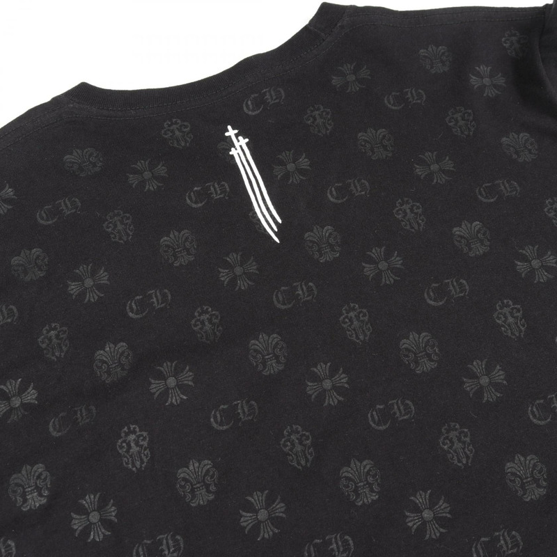 鉻心 CH 馬蹄鐵多色印花T卹,純棉,黑色,二手男款-8